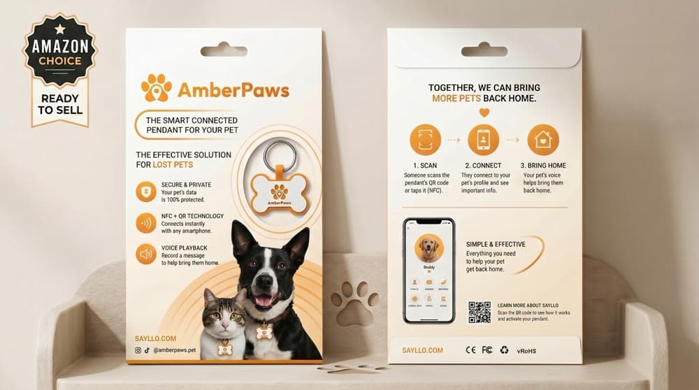 AmberPaws retail packaging